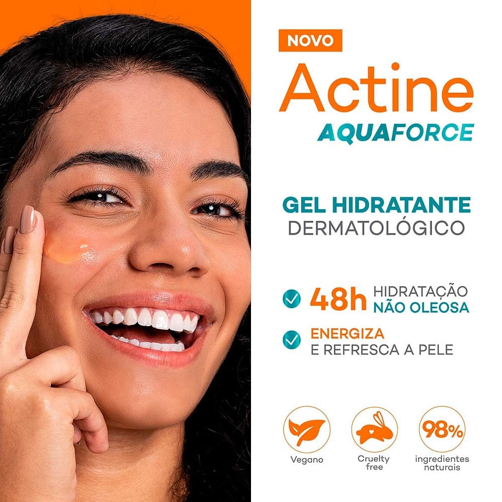 Gel Hidratante Facial Actine Aquafluide Pele Oleosa e Acnéica 40g