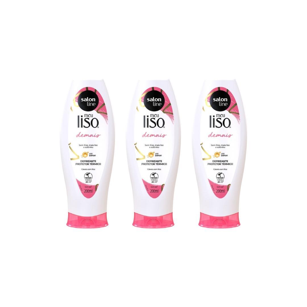 Miniatura Defrizante Salon Line Meu Liso Demais 200Ml - Kit Com 3Un