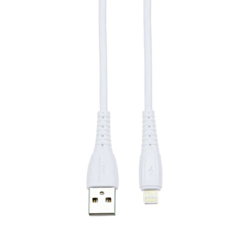 Miniatura Cabo Micro USB IOS Maketech CA 127I Branco 2.4A 1 Metro