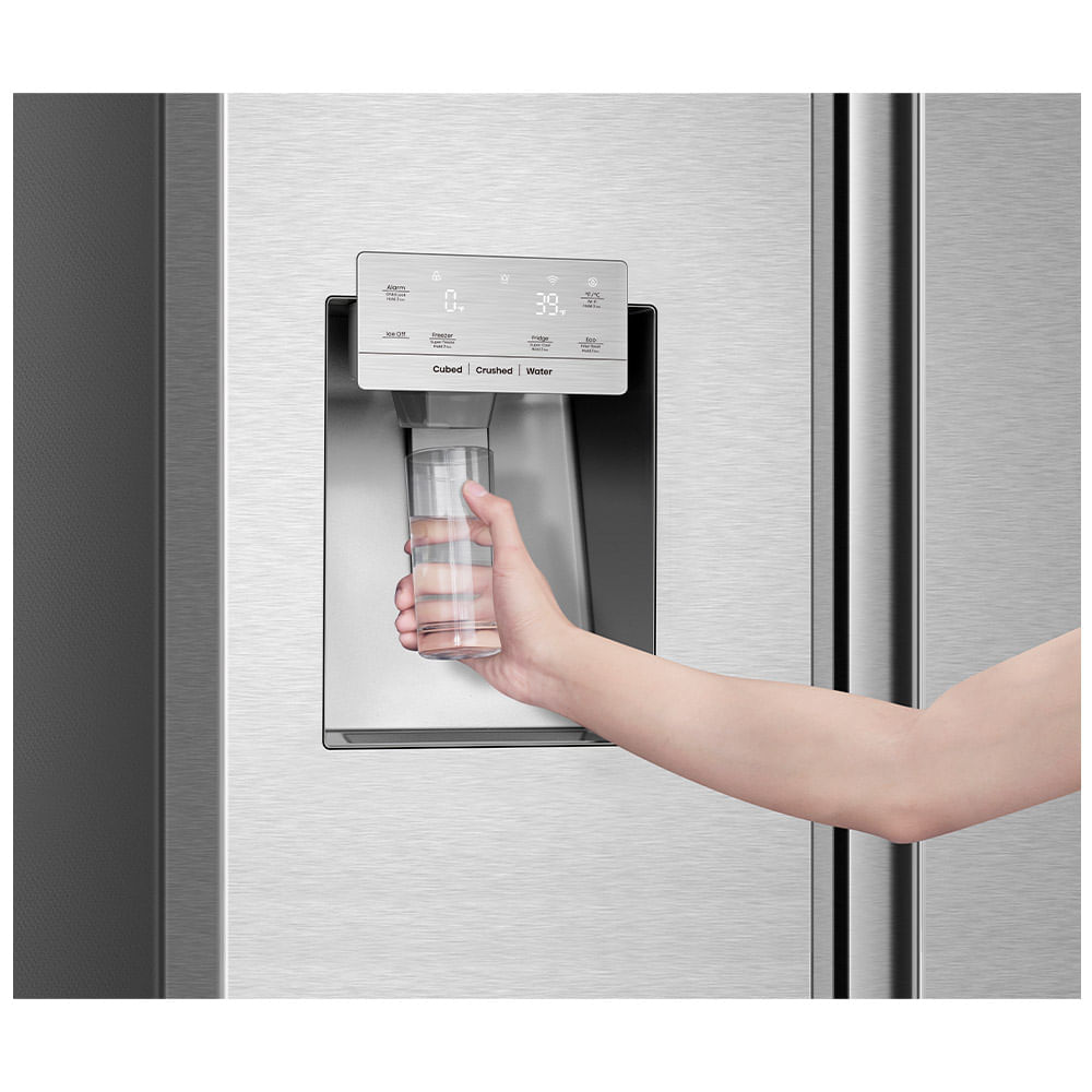 Refrigerador French Door Hisense de 03 Portas Frost Free com 536 Litros Inox - RF-79W1AIQS 110