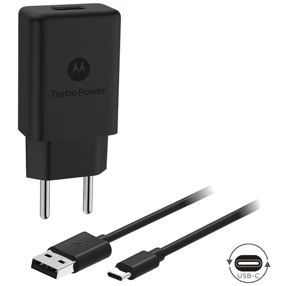 Miniatura Carregador Turbo Motorola Moto G7 E G7 Plus Cabo 1 Metro