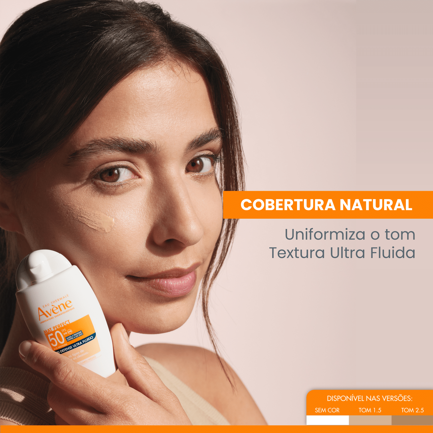 Miniatura Avène Mat Perfect Tri-Defense Ultra Fluido FPS 50 1.5 Claro/Médio - Protetor Solar Facial com Cor 40g