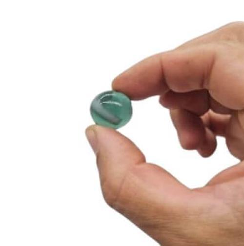 Miniatura Kit 50 Bolinha Gude Olho Gato Esfera Bola Vidro 18Mm Burca