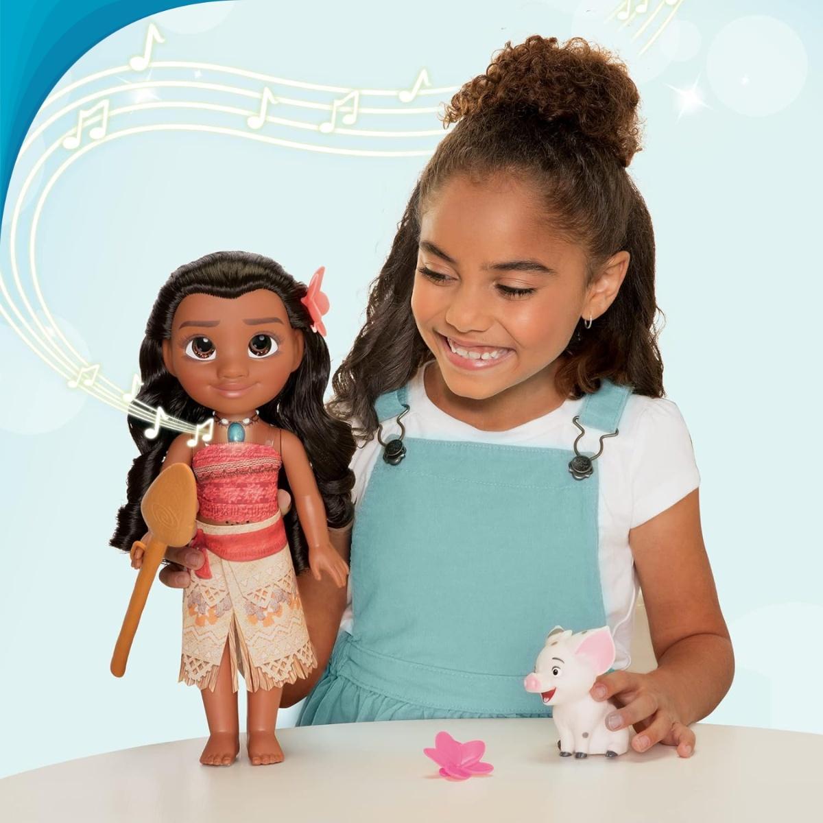 Miniatura Princesa Moana Boneca Articulada Super Interativa Crianças E