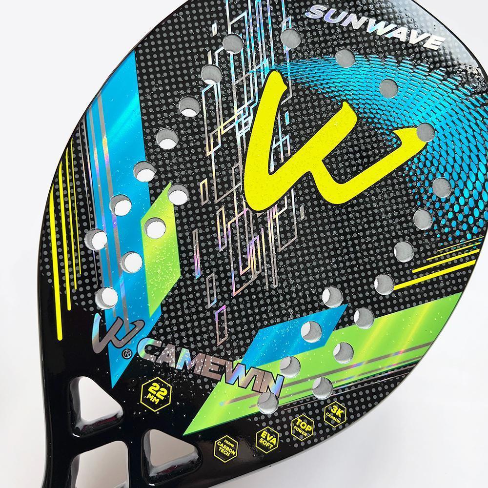 Miniatura Kit 2 Raquetes Beach Tennis Camewin 100% Fibra De Carbono 3K