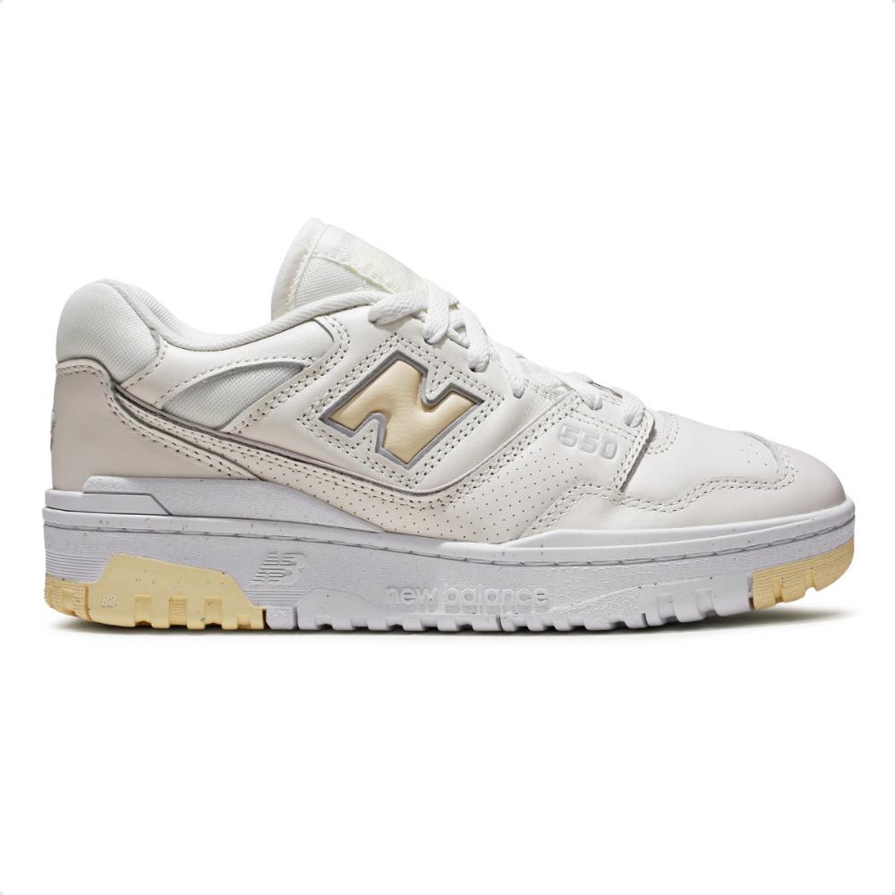 Miniatura Tenis New Balance 550 Feminino Bege / Amarelo - 34