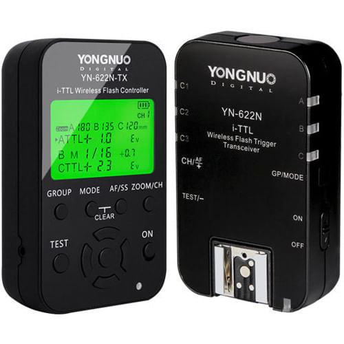 Miniatura Kit Rádio Flash Yongnuo YN-622n + YN-622n-TX - Nikon | Controle sem Fio