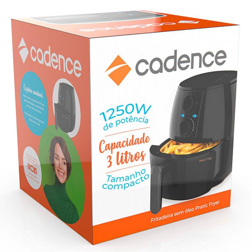 Miniatura Air Fryer Cadence Pratic Fryer FRT515 3 Litros, Preto 220 Volts