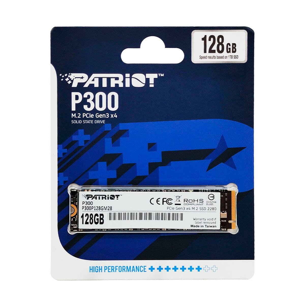 Ssd 128Gb Patriot P300, M.2 2280 Pcie 3X4 Nvme 1.3, Leitura