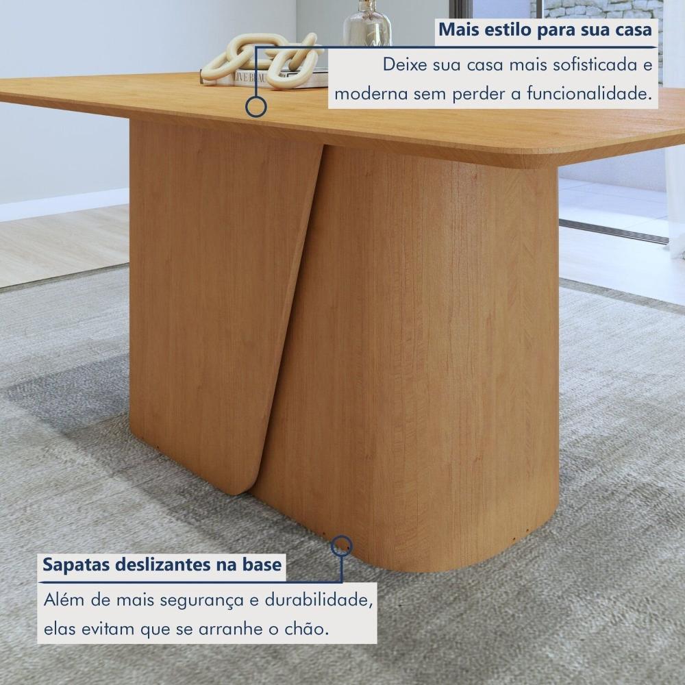 Conjunto Luar 170 Tampo no Glass com 6 Cadeiras Apogeu Amêndoa Clean/Bege