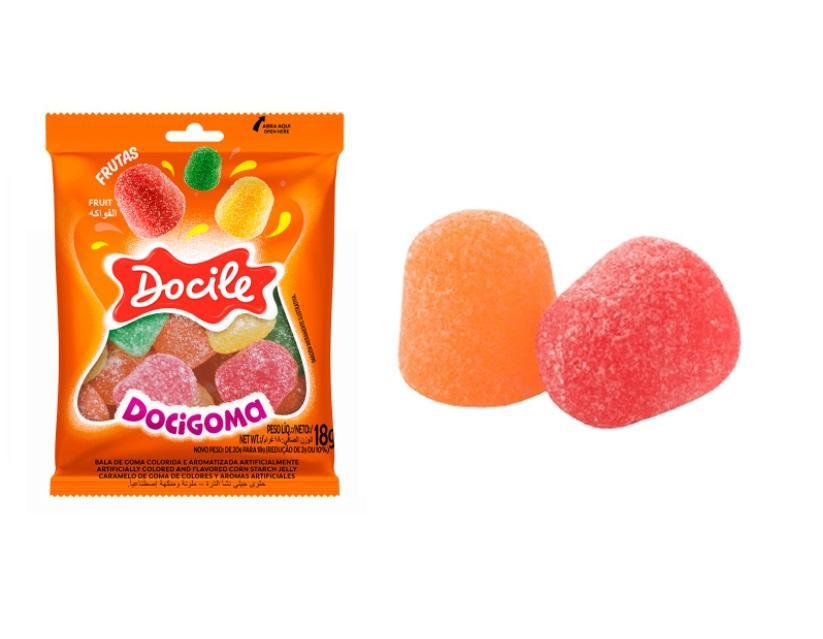 Miniatura Caixa Bala De Goma Mini Sino Sortido 24Unidades De18G Docile