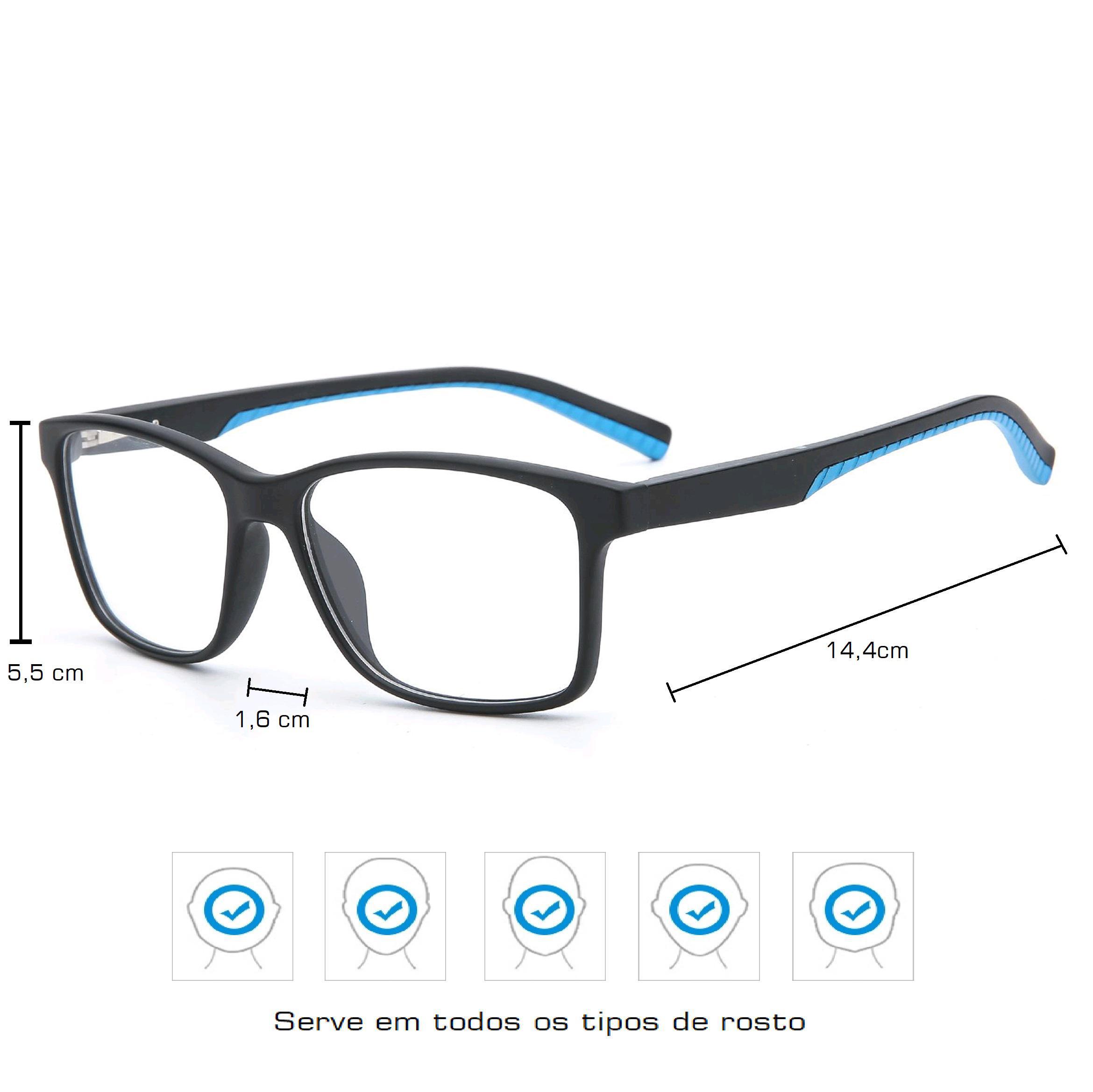 Miniatura Óculos Para Gamers Com Filtro De Luz Azul Lp Vision - Azul TR90 - azul - preto - Azul - Brasil - Anti fadiga e filtro de luz a. - Sem gênero - Acrílico