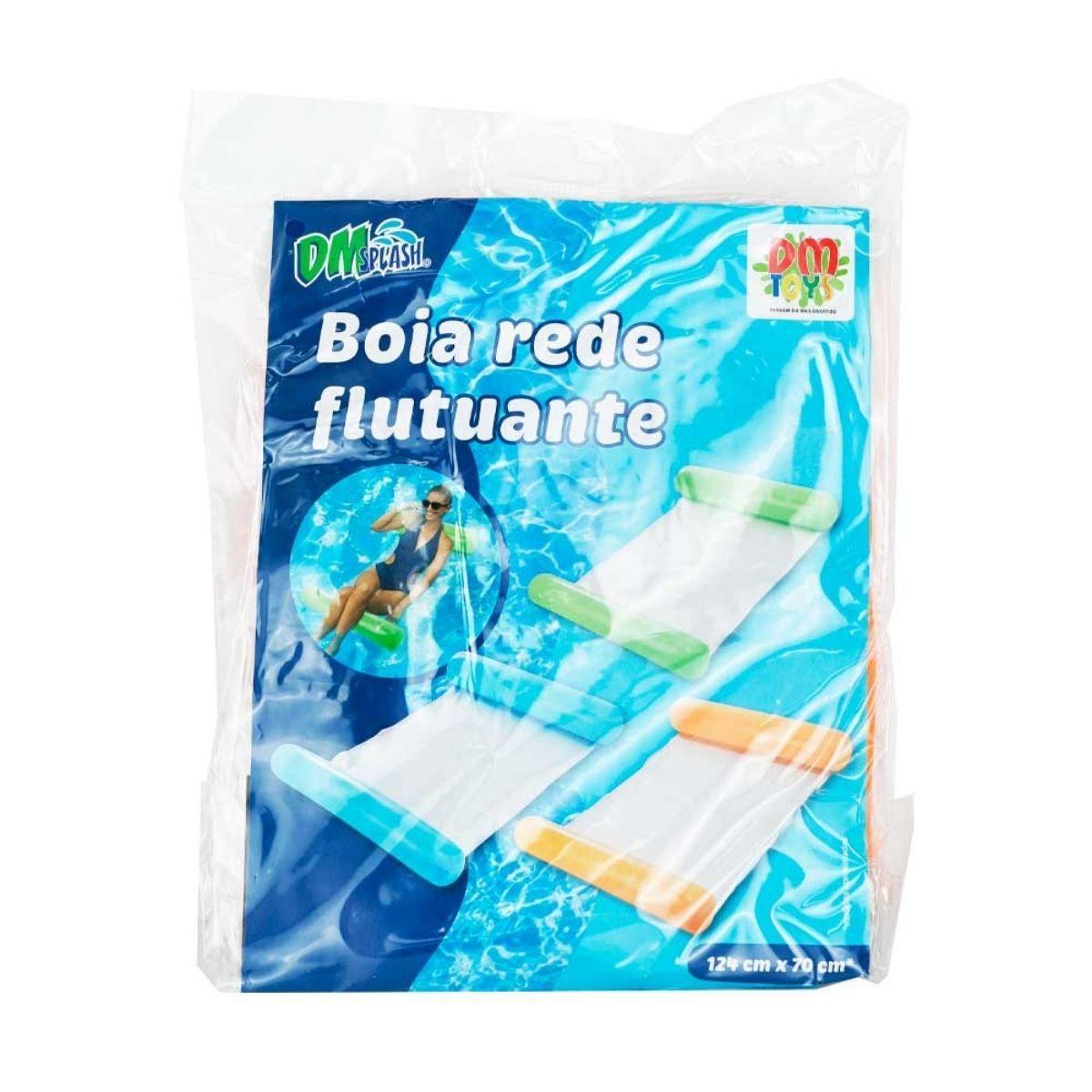 Miniatura Boia Rede Flutuante Azul Inflável 124X70Cm - Dm Splash