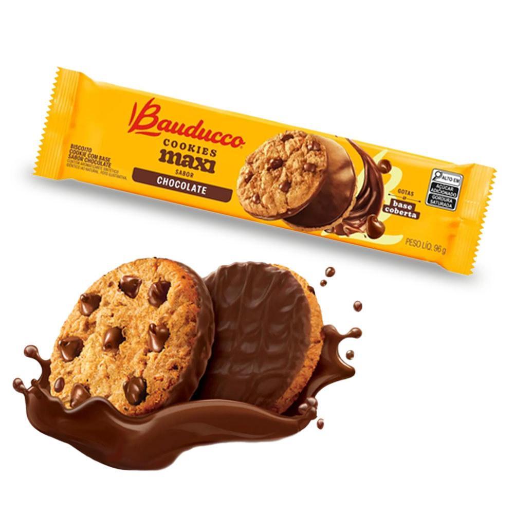 Miniatura Biscoito Cookies Bauducco Maxi Chocolate 96G
