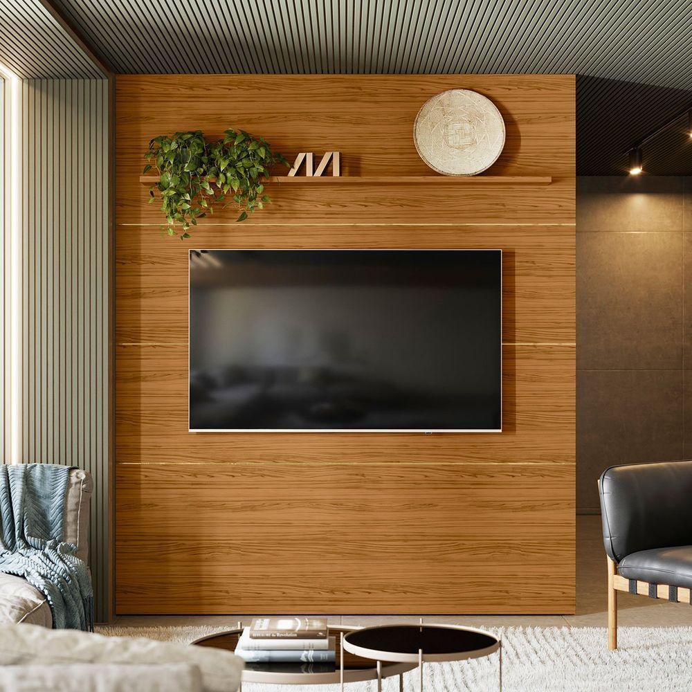 Miniatura Painel Piso-teto Para Tv 75 Polegadas Goiânia Naturale