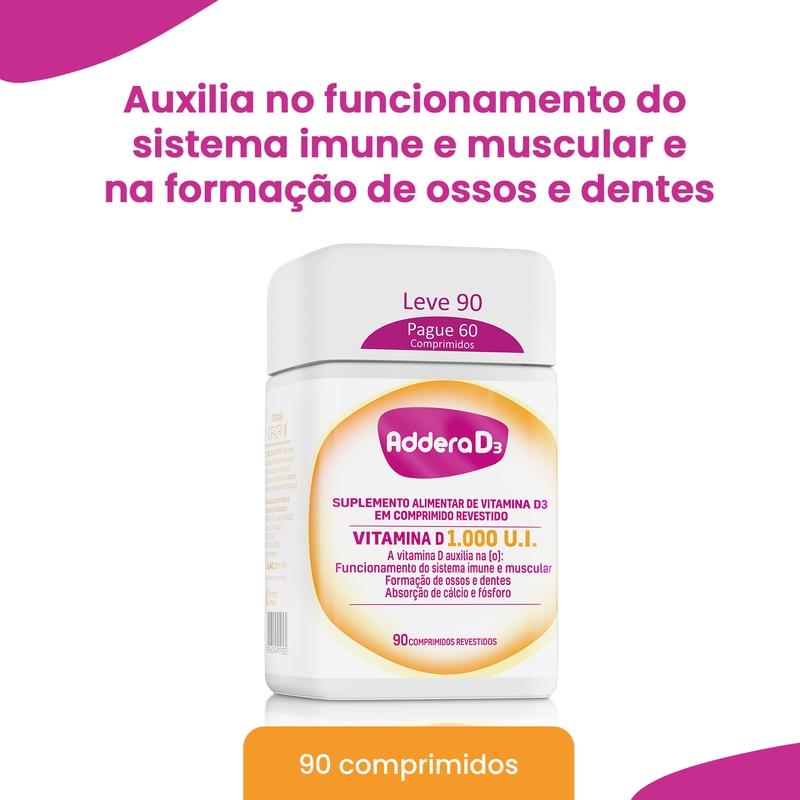 Miniatura Addera D3 1.000UI 90 Comprimidos Revestidos