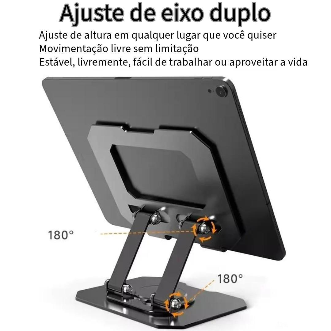 Miniatura Suporte Giratório Dobrável Alumínio Para Tablet/Notebook