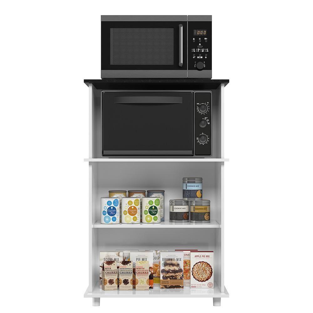 Miniatura Balcão Multiuso Isis 2 Portas Para Forno E Micro-ondas Branco - Nicioli Branco
