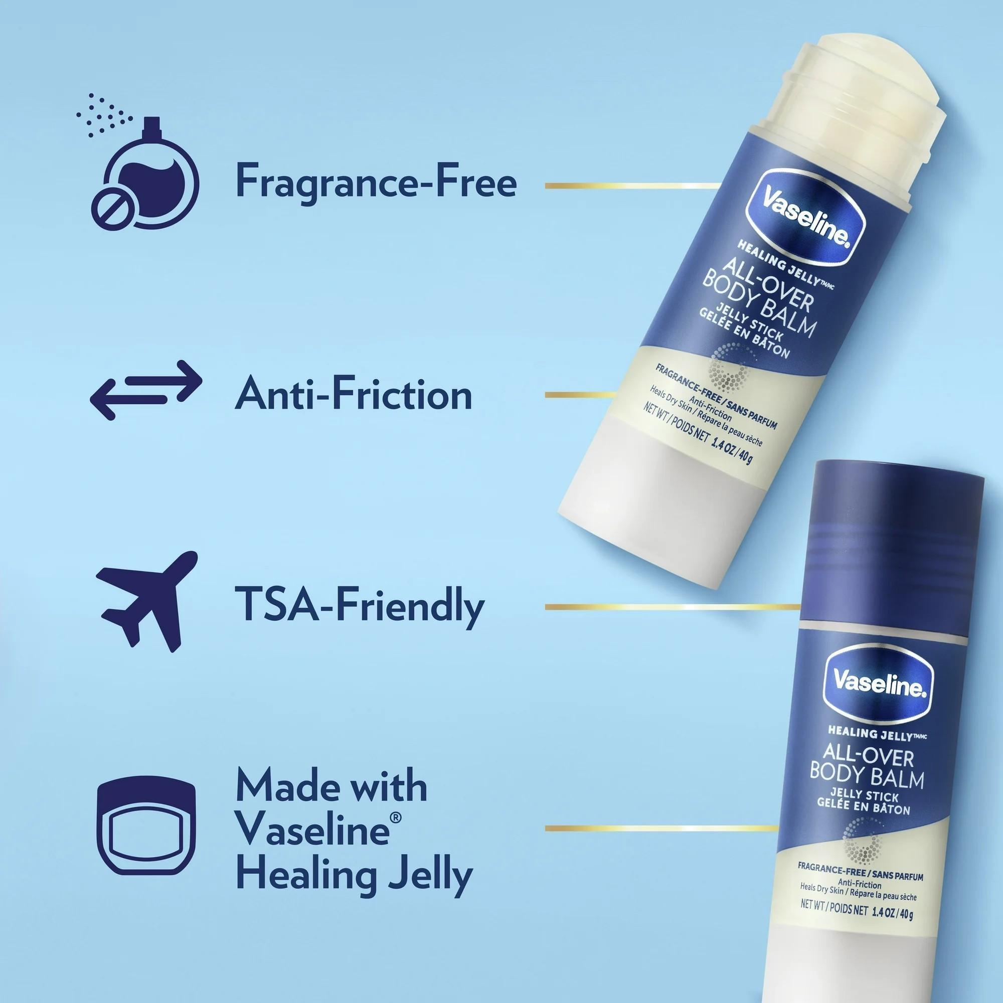 Miniatura Kit Vaseline Healing Jelly Skin 368G + Bálsamo Em Bastão 40G