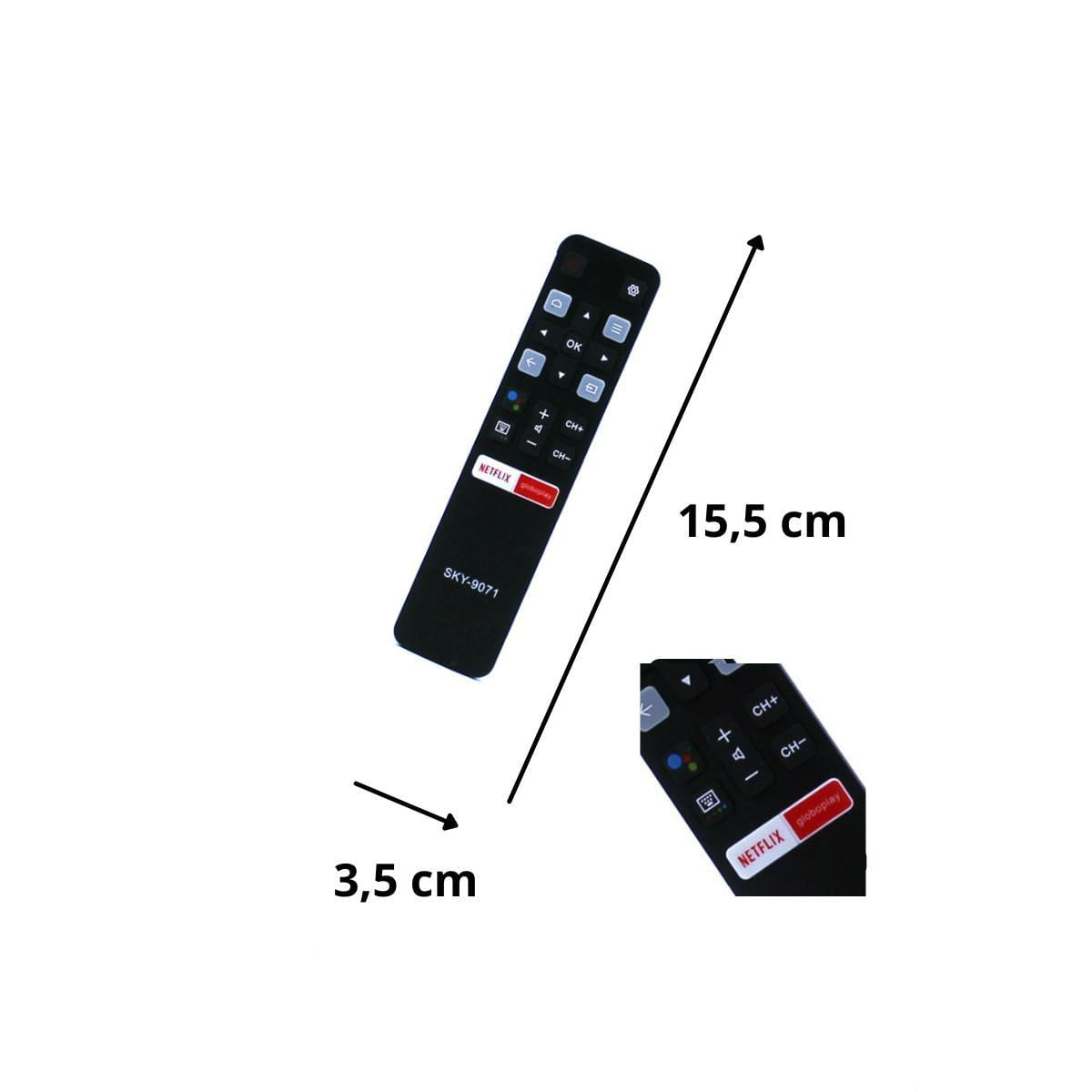 Miniatura Controle Remoto Tv Tcl 4K 4056500Fs 43S6500F 43S6500Fs