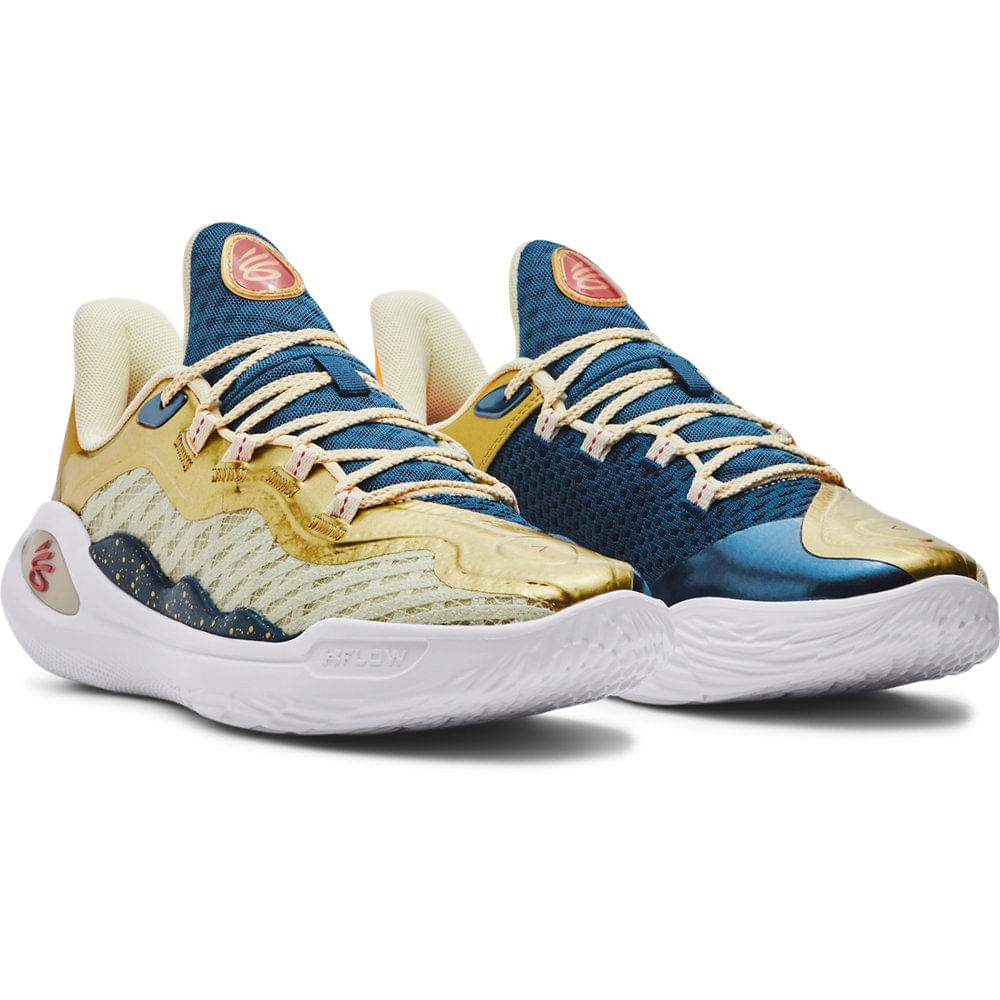 Miniatura Tênis de Basquete Under Armour Curry 11 Championship Mindset 38 Multicolor