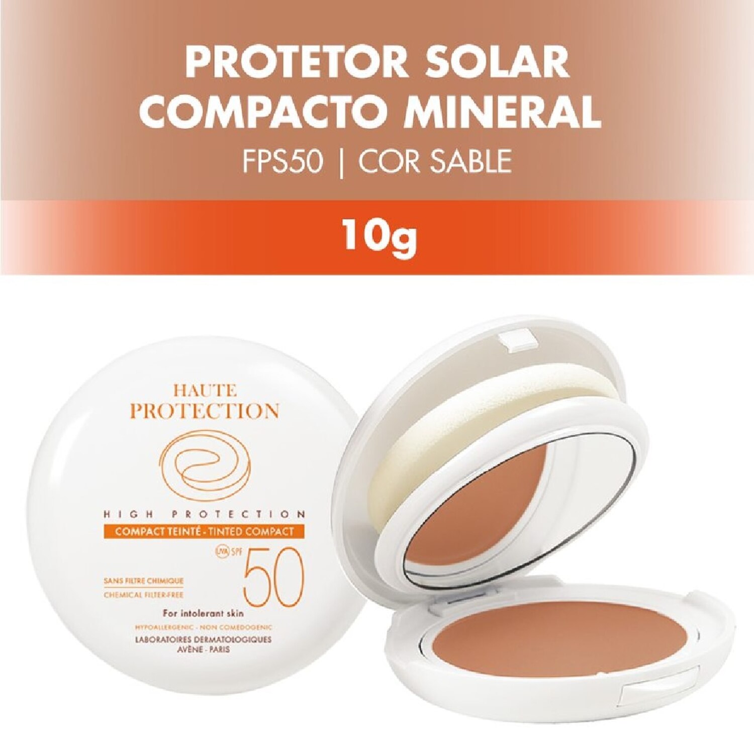Protetor Solar Compacto Avene Sable FPS50 10g