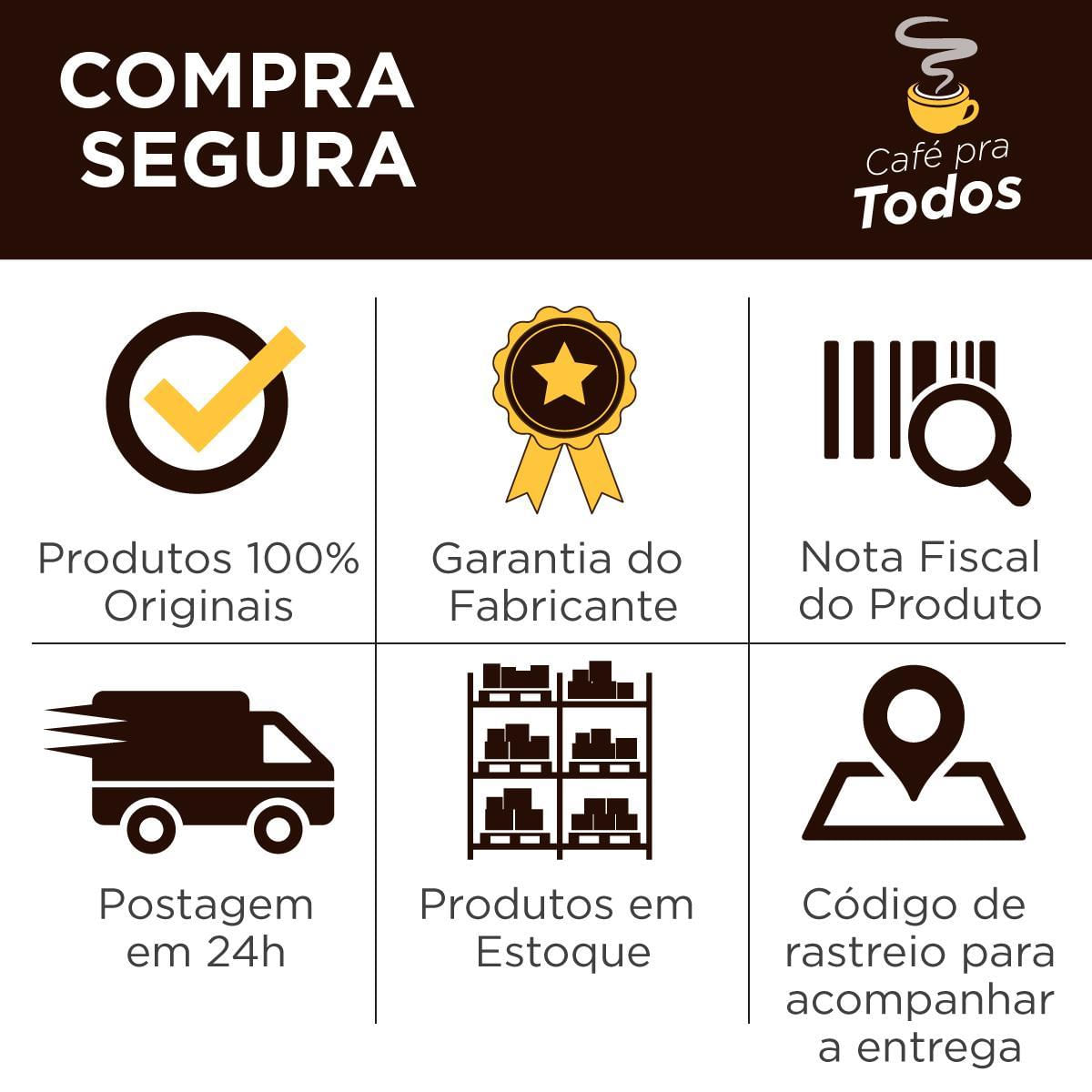 Kit Cafeteira Mini Milk Delta Q + 30 Cápsulas Café Expresso