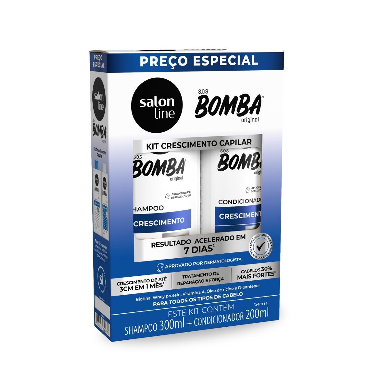 Miniatura Kit Shampoo 300Ml + Condicionador 200Ml Sos Bomba Salon Line