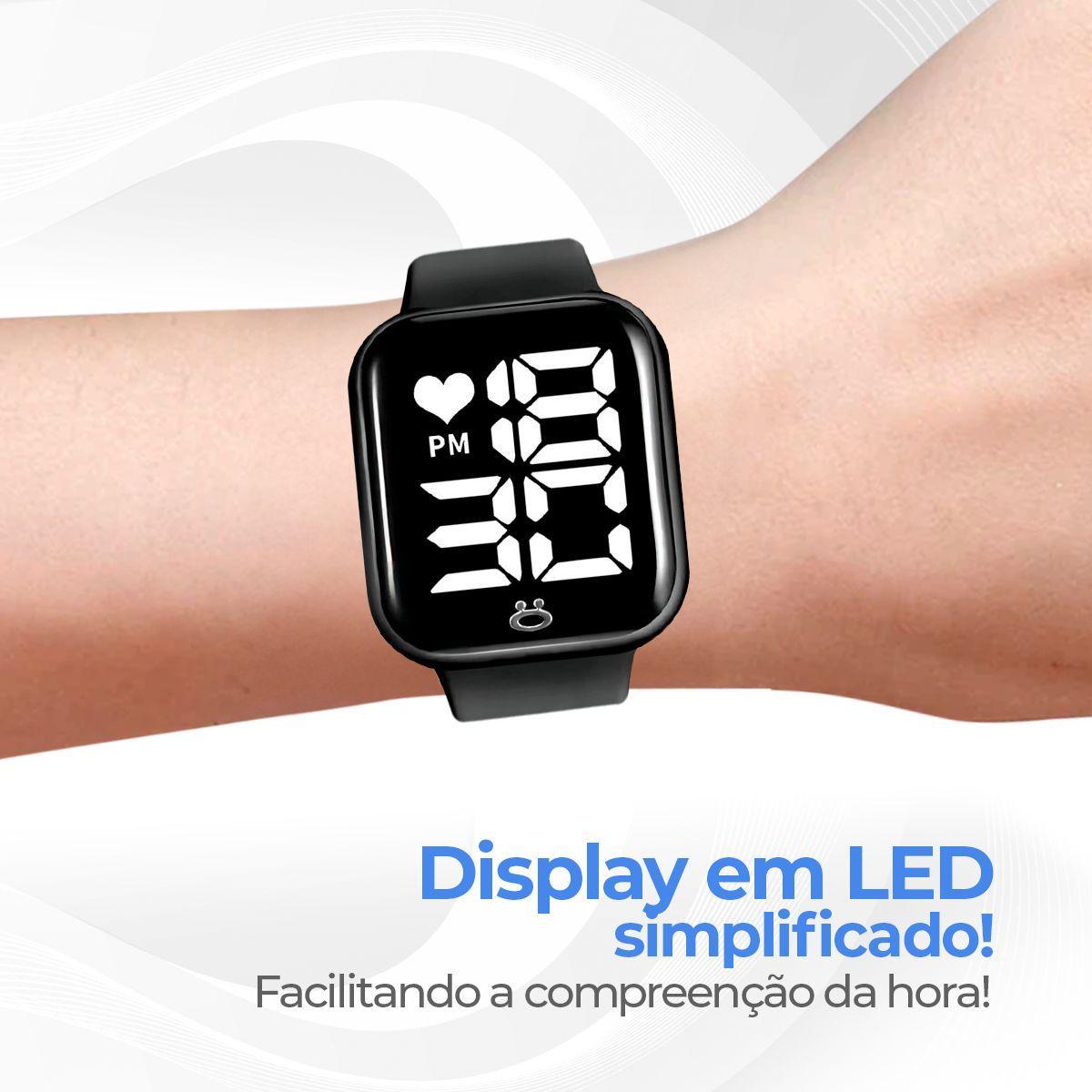 Miniatura Relógio Masculino Digital Prova Dagua + Relogio Bracelete