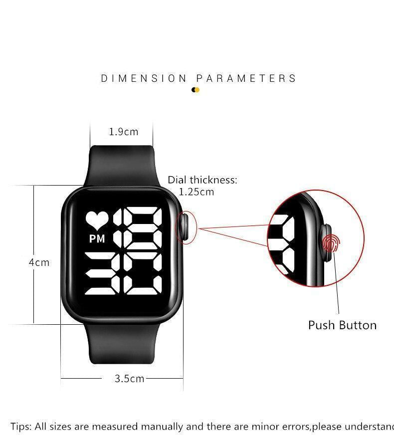 Miniatura Relógio Digital Esporte Bracelete Led Adulto Infantil Barato