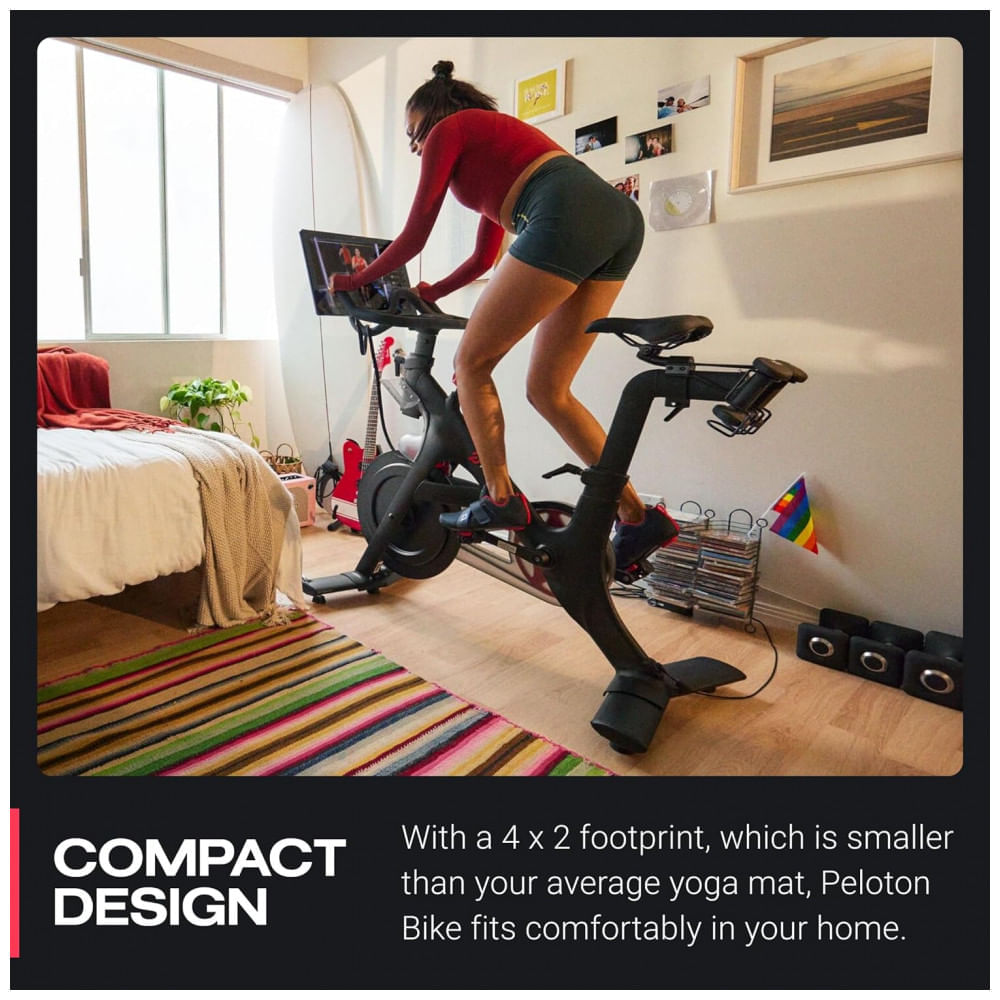 Miniatura Bicicleta ergométrica interna estacionária Peloton Bike com tela sensível ao toque imersiva 22 HD 110v