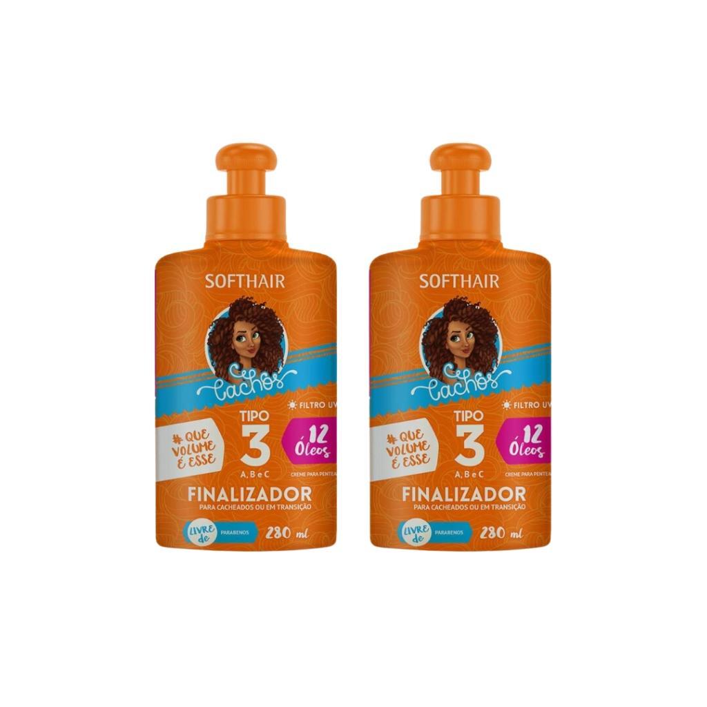 Miniatura Creme Para Pentear Soft Hair 280Ml Cachos T3 - Kit Com 2Un