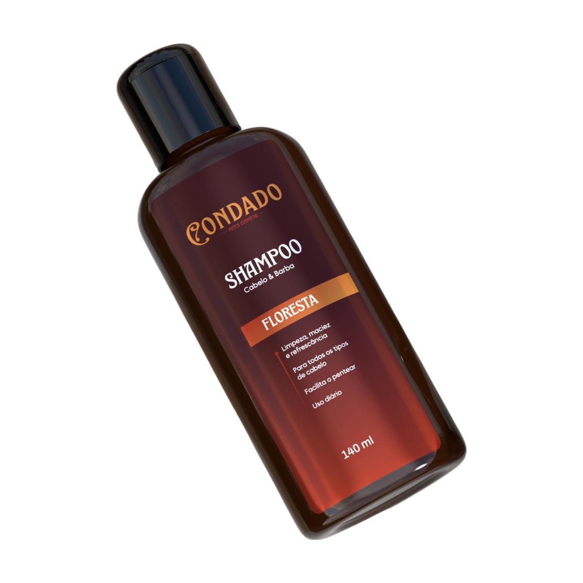 Miniatura Shampoo Floresta Condado 140 Ml Masculino Barba Cabelo