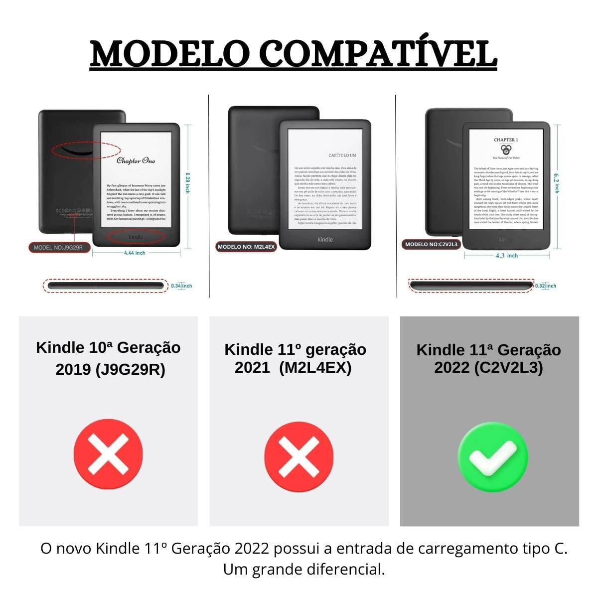 Miniatura Capinha Magnética Para Kindle 11 Geração C2V2L3 + Película