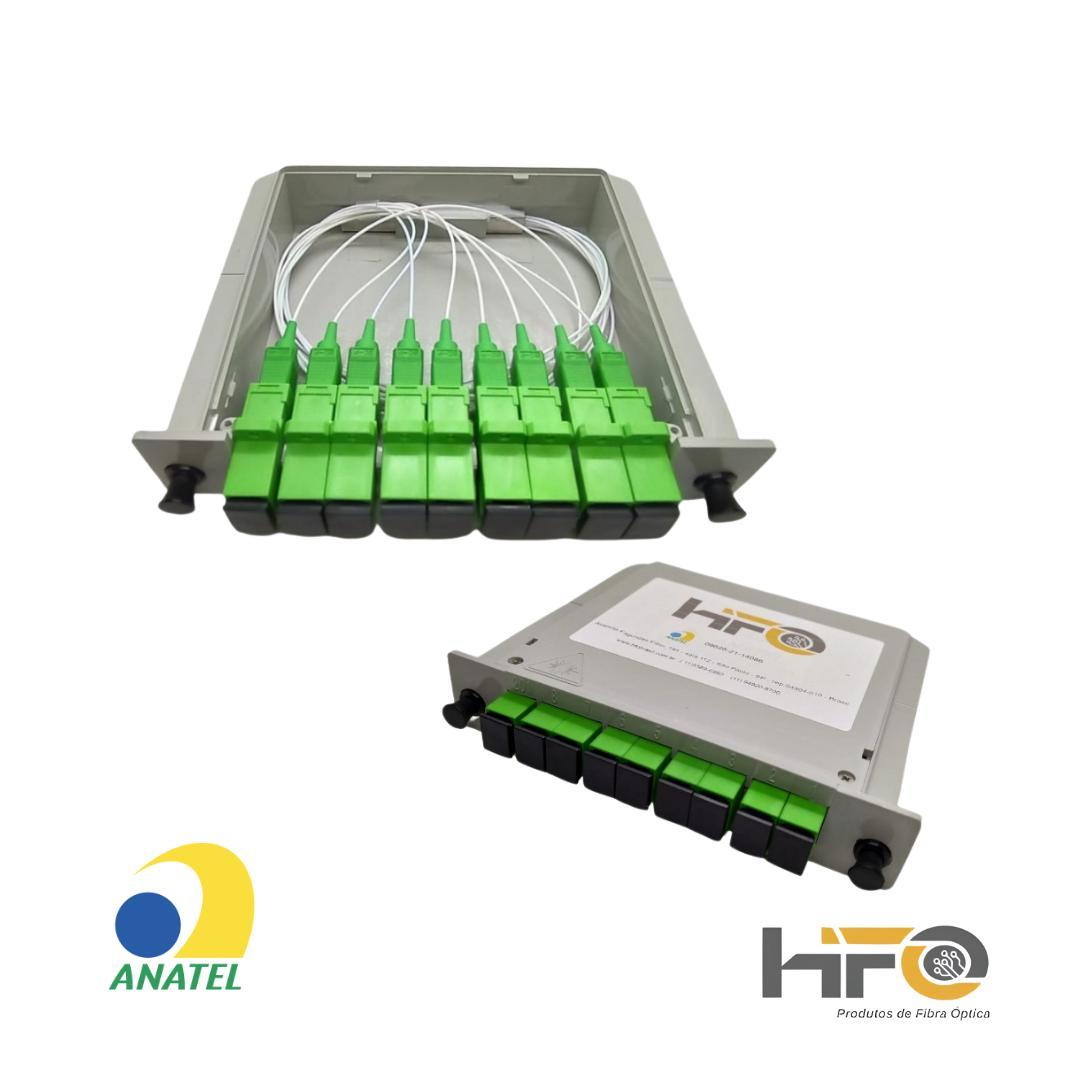 Miniatura Splitter Box Modular 1X8 Apc Fibra Óptica Rede Internet Pon