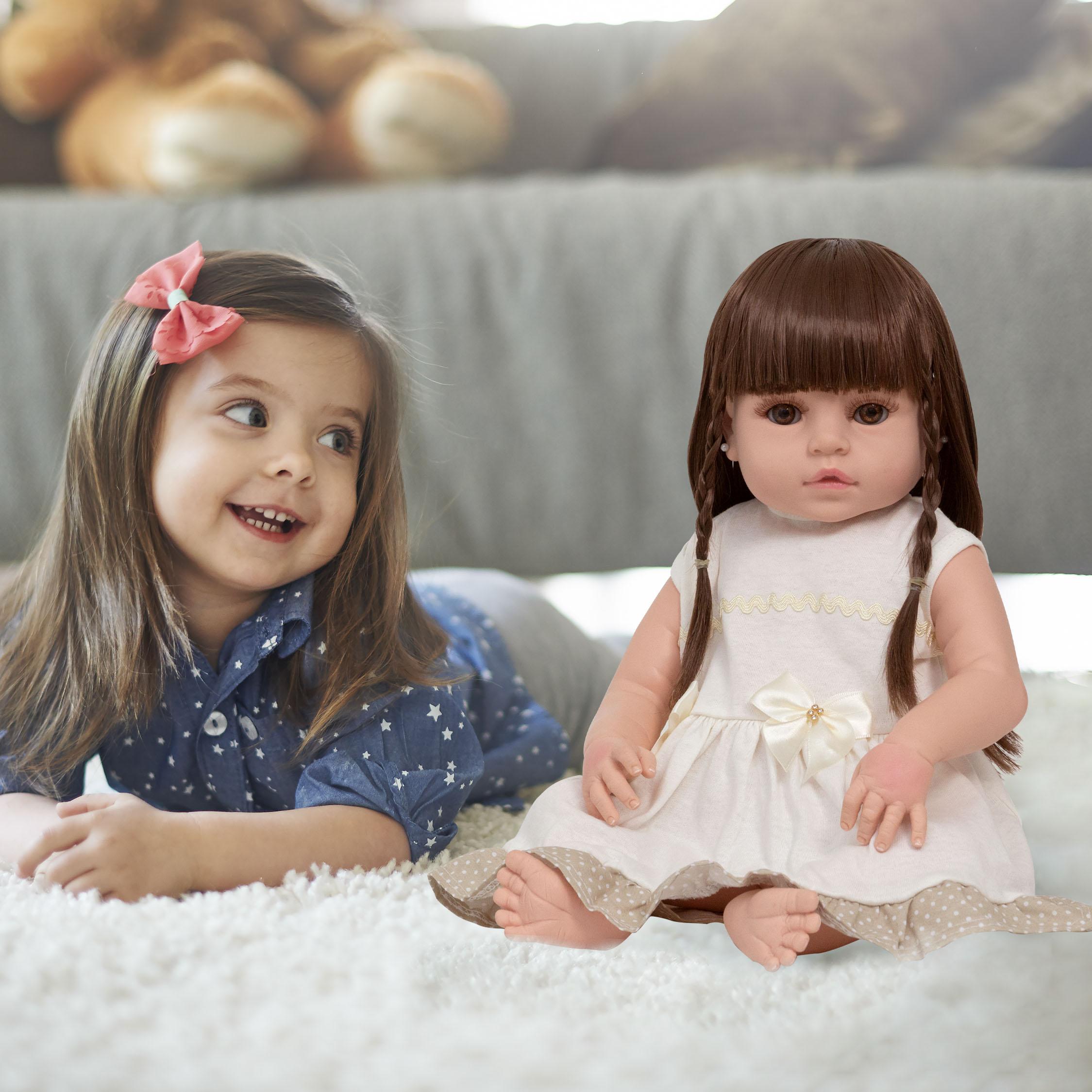 Bebe Reborn Realista Menina Linda Com Bolsa Enxoval Completo