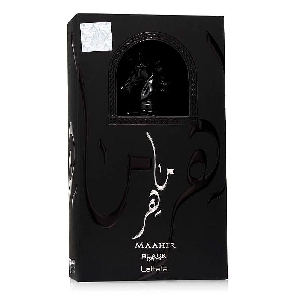 Miniatura Lattafa Maahir Black Edition Eau De Parfum - Perfume Unissex 100ml 100ml