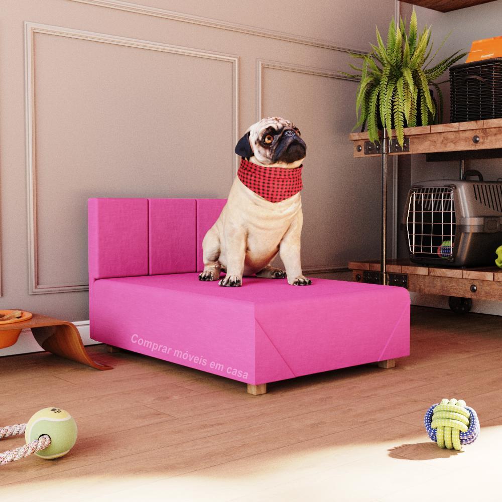 Miniatura Cama Box Pet Cachorro Porte Menor 60 cm Magie Cor Pink