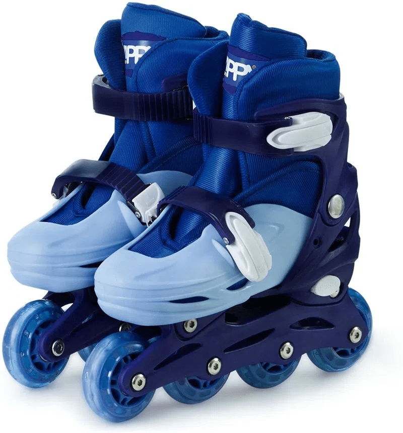 Miniatura Patins Roller In Line Ajustável Zippy Toys PL19AP Azul Tam 30-33