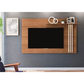 Miniatura Painel Madetec Cross com 182 cm de Largura, Ideal para TV de Até 65” Cedro / Off White