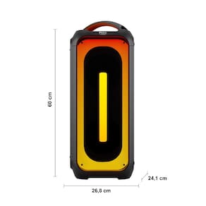 Caixa de Som Amplificada Philco Ex Bass PCX6700 com Bluetooth, Entrada Guitarra e Microfone, Controle Remoto e Flash Light - 650W