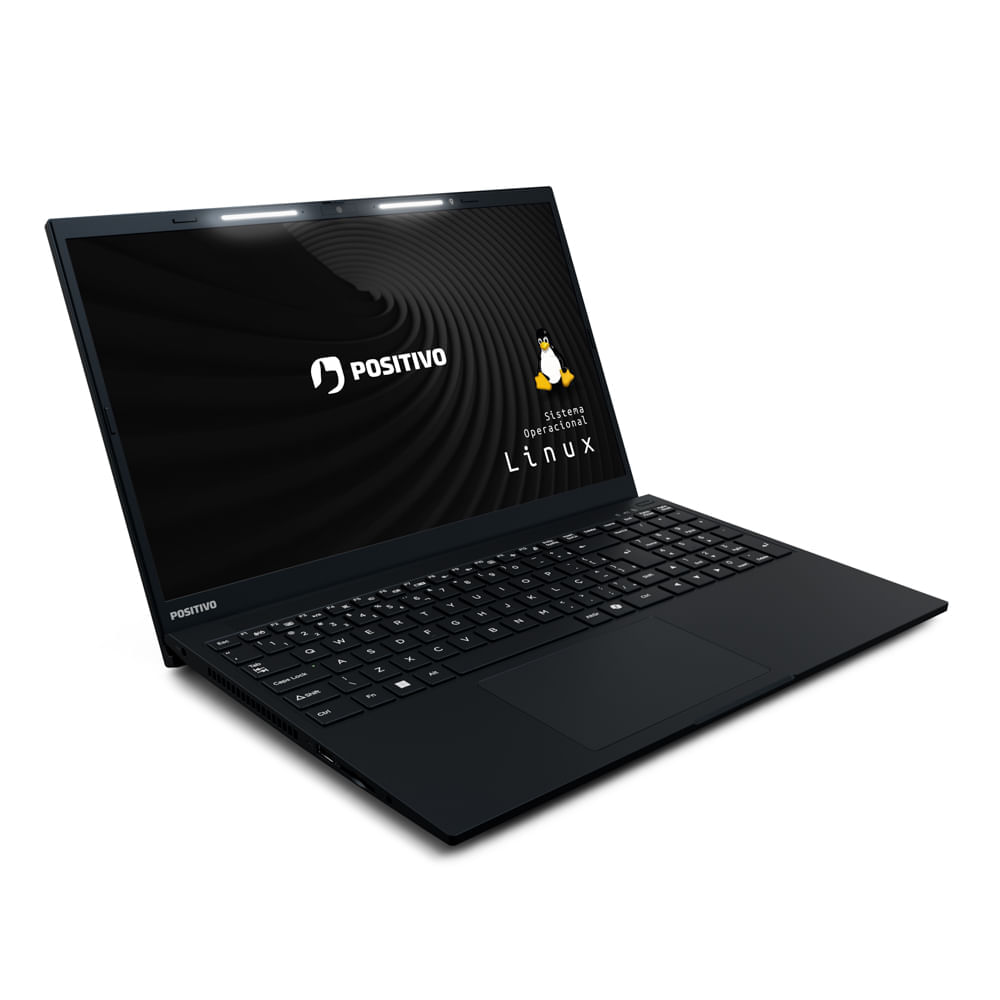 Notebook Positivo Vision R15 AMD® Ryzen 7-5700U Linux 32GB RAM 512GB SSD IPS Full HD 15.6” Lumina Bar - Preto