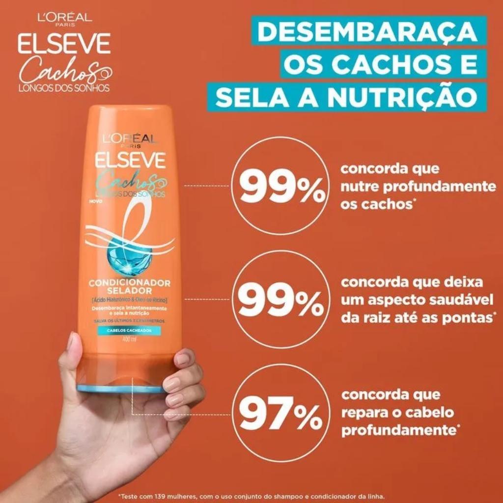 Miniatura Kit Elseve Cachos Dos Sonhos Sh 400Ml+Cond 400Ml+Cr Pt 500Ml