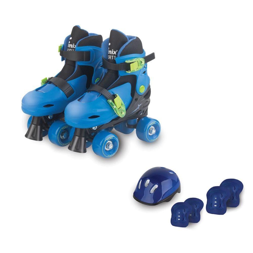 Miniatura Patins Pk-01 Azul Ajustável 34 Ao 37 Fênix