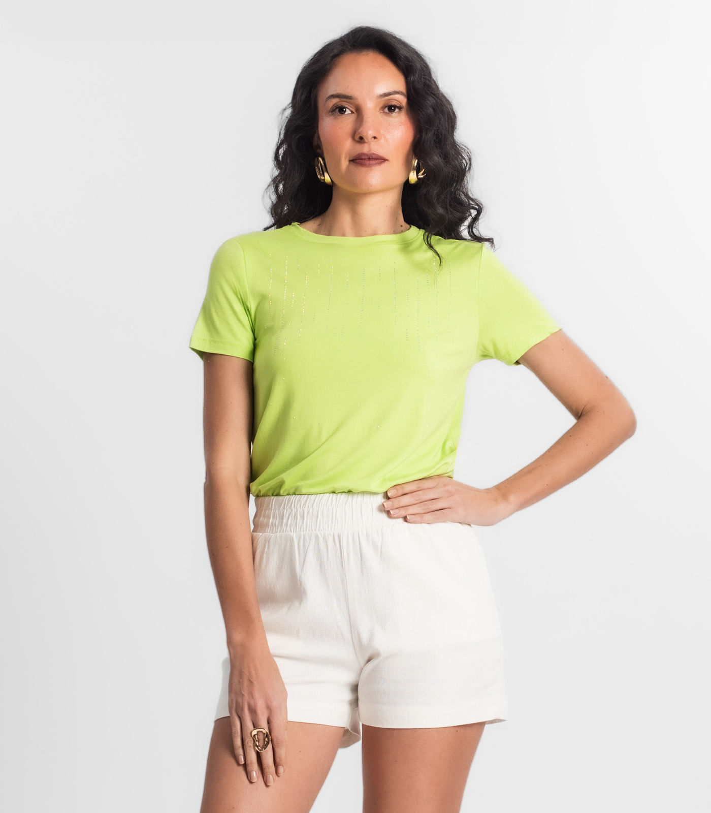 Miniatura Blusa Feminina Manga Curta Select Verde G