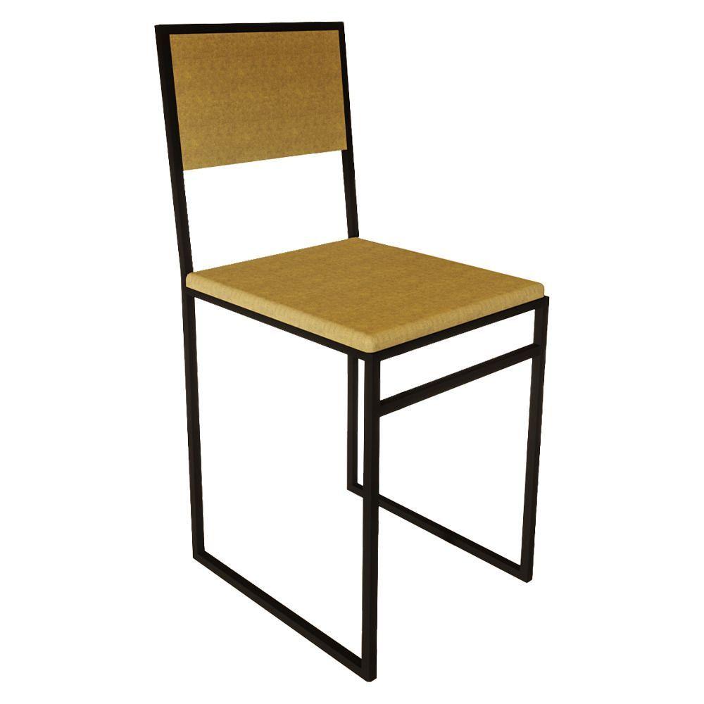 Miniatura Kit 2 Cadeiras De Jantar Assento Estofado Marrom Isa Marrom