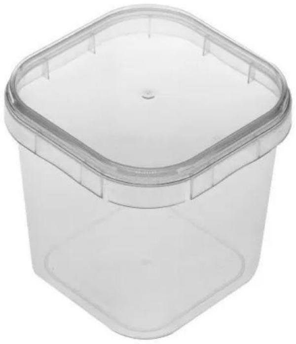 Miniatura Pote Quadrado para Bolo Transparente 220ml - 200 Unidades