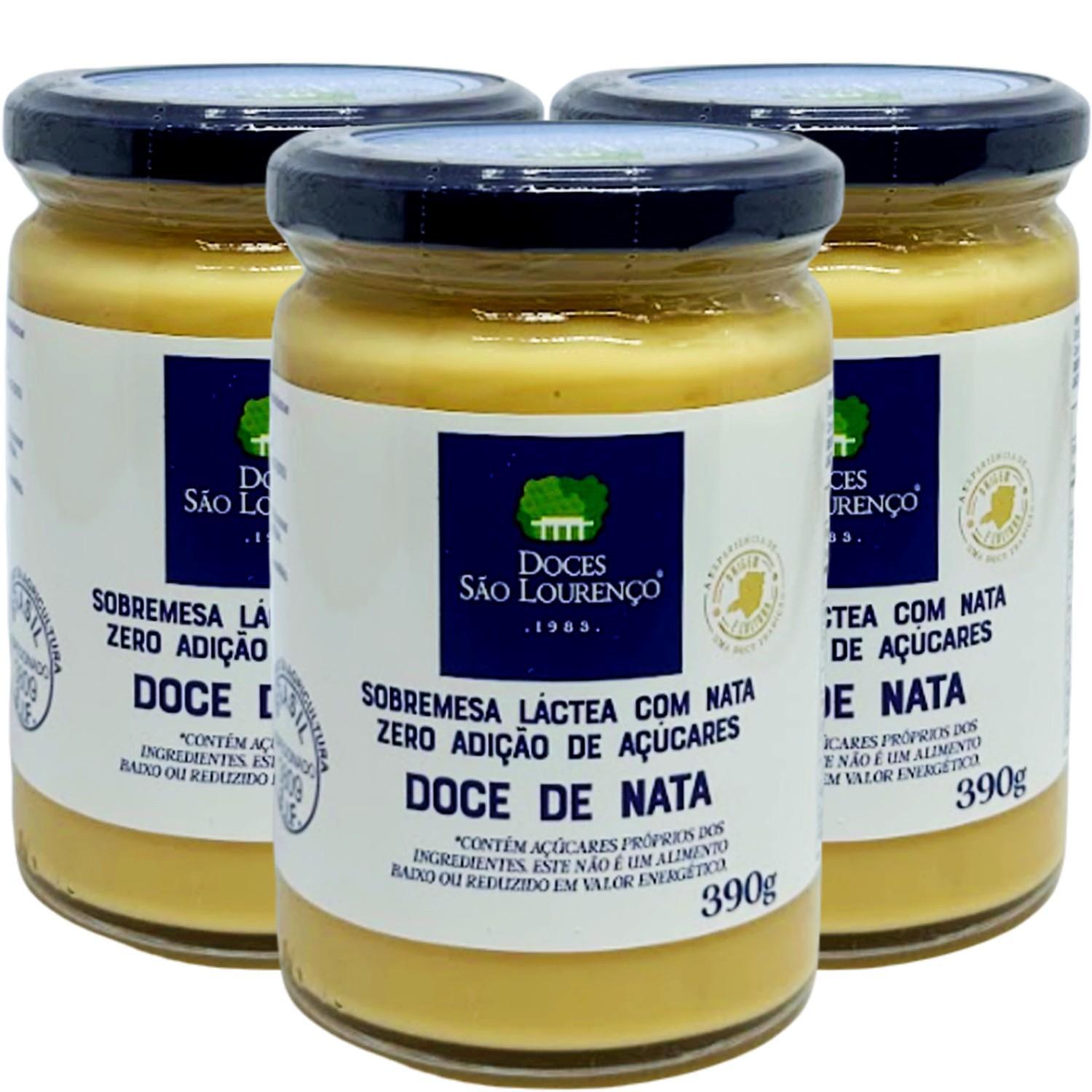 Miniatura Kit 3Un Doce De Nata Zero Adição De Açucar Sao Lourenco 390G