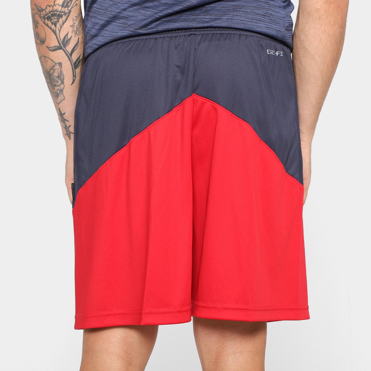 Miniatura Bermuda Nike Houston Texans Dri-FIT Knit Masculina Azul+Vermelho - EGG