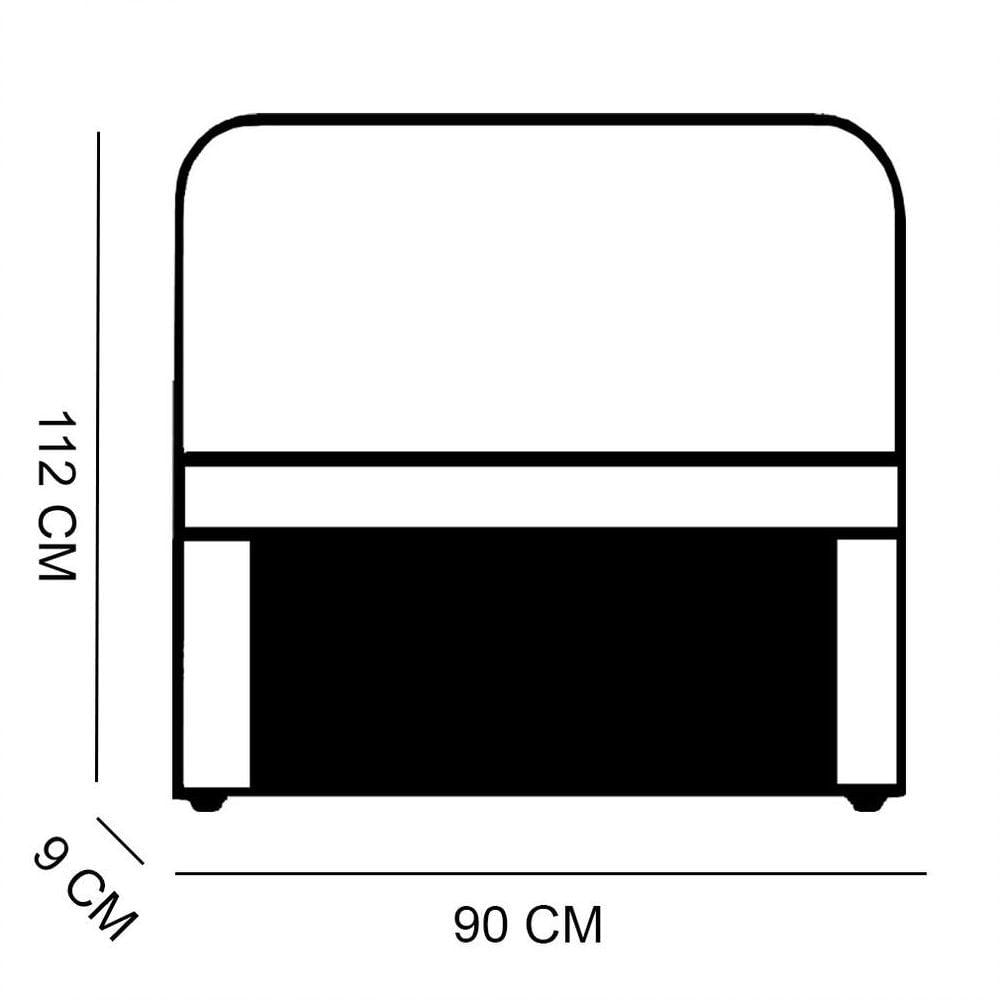 Miniatura Cabeceira Capitonê Solteiro 0,90m Jade Suede Cor Preto